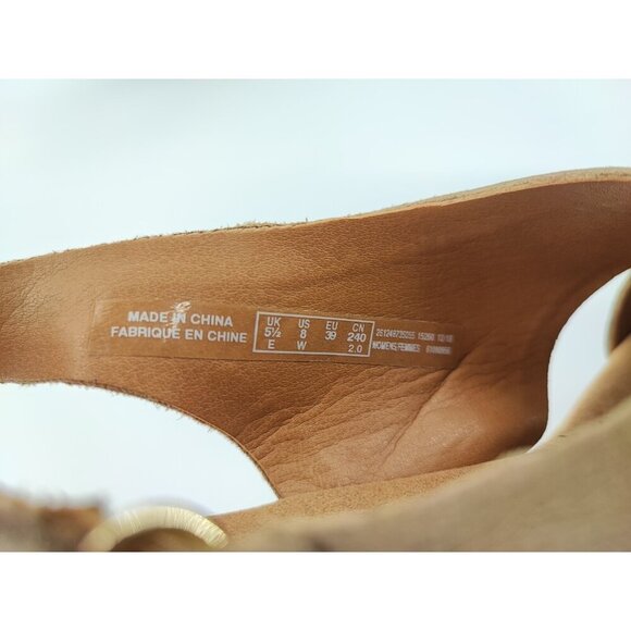 Clarks Women's Artisan Beige Slingback Cork Platform Wedge Sandals Size 8W US - Picture 8 of 8